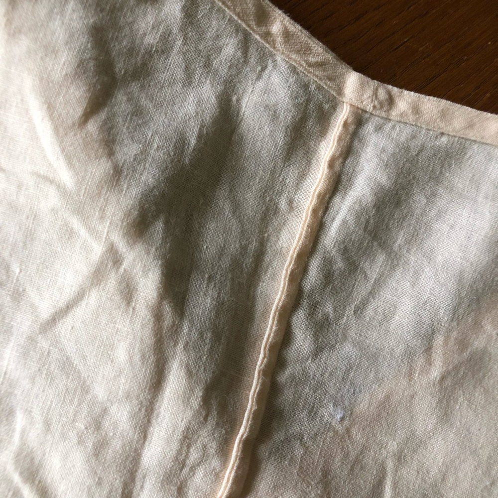 100% Linen Boxy Cropped Short Sleeve Top - Handmade - Picture 7 of 7